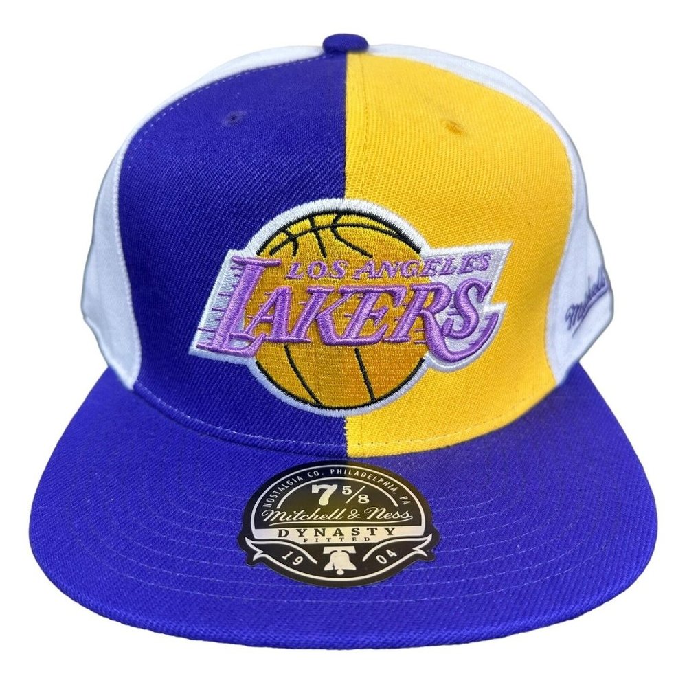 Los Angeles Lakers NBA HWC Reload 2.0 Pinwheel Mitchell & Ness Fitted Cap 7 5/8